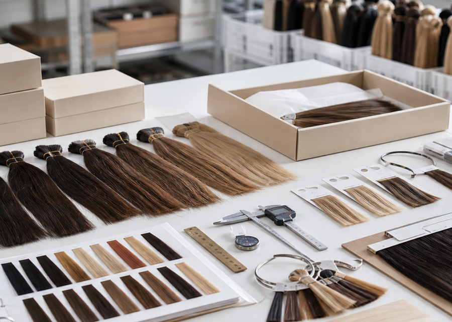 Hair extension quality control table
